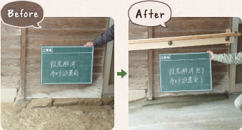 段差解消(手摺り設置)